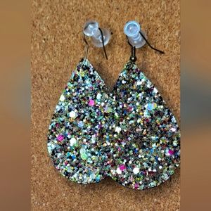 Earings sequin multicolored glittery